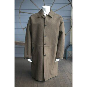 CHILDS Thom Browne Men's Waterproof Wool Blend Coat Brown SZ XL $1,650